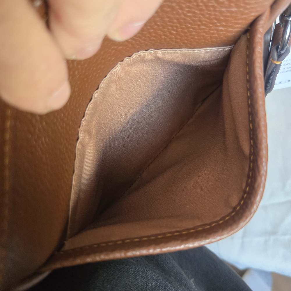 Coach Lucas Crossbody Shearling Bag In Signature Canvas - Picture 11 of 14